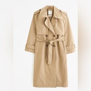 Abercrombie Elevated Trench Coat in Brown